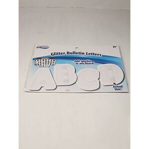 Artskills White Glitter Bulletin Letters 35 Count